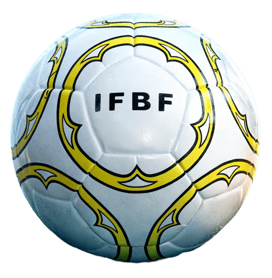 Official IFBF match ball — first half (white)