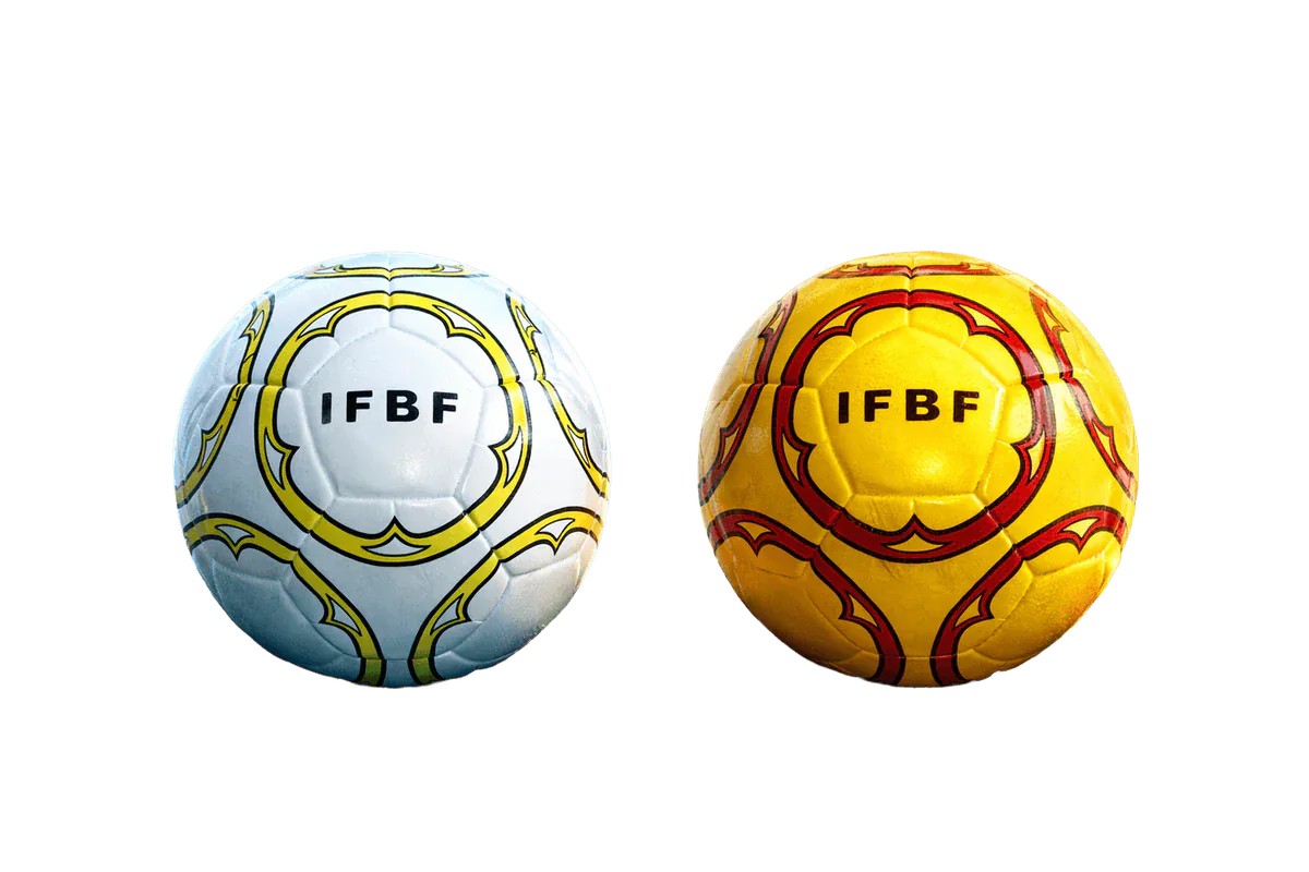 The white and yellow Feetball match balls