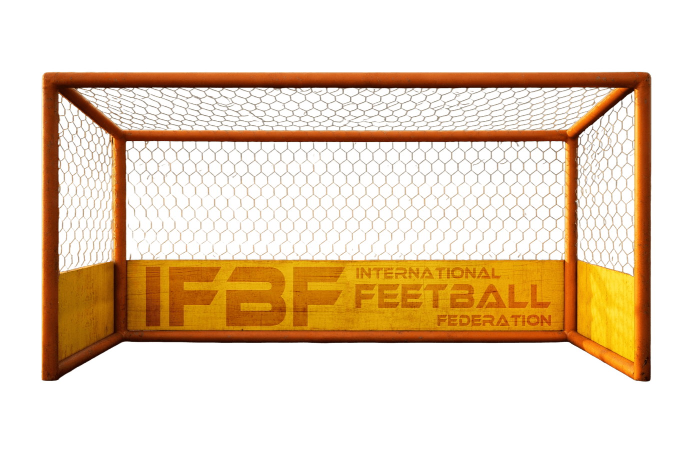 IFBF official score post — 16ft × 7ft frame with regulation plank